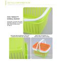 Portable plastic vegetable storage basket with handle